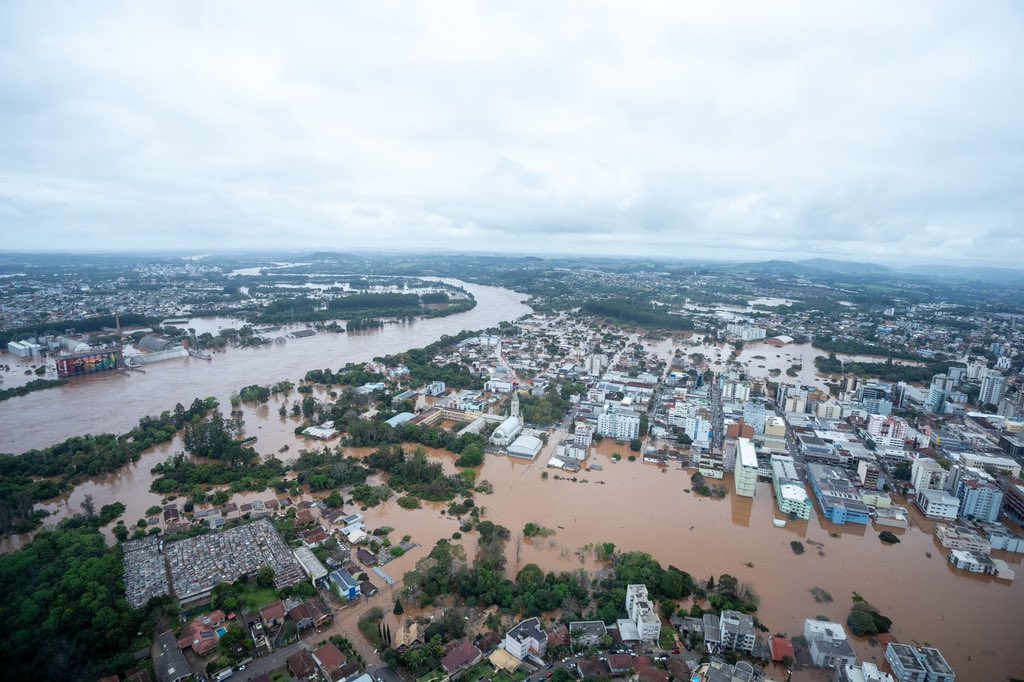 Enchentes no RS Rio Taquari ago 2023