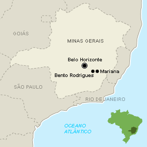 Samarco mapa do local
