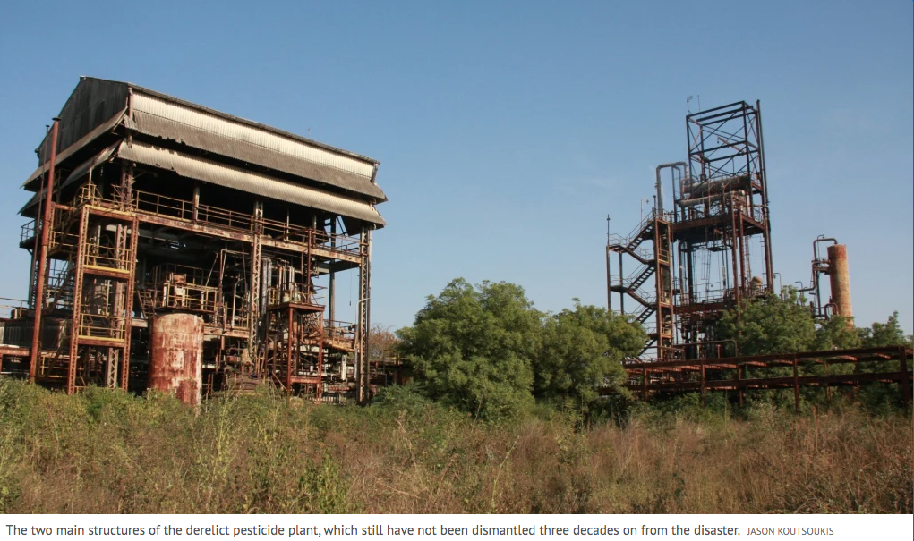 Bhopal ruinas da fabrica